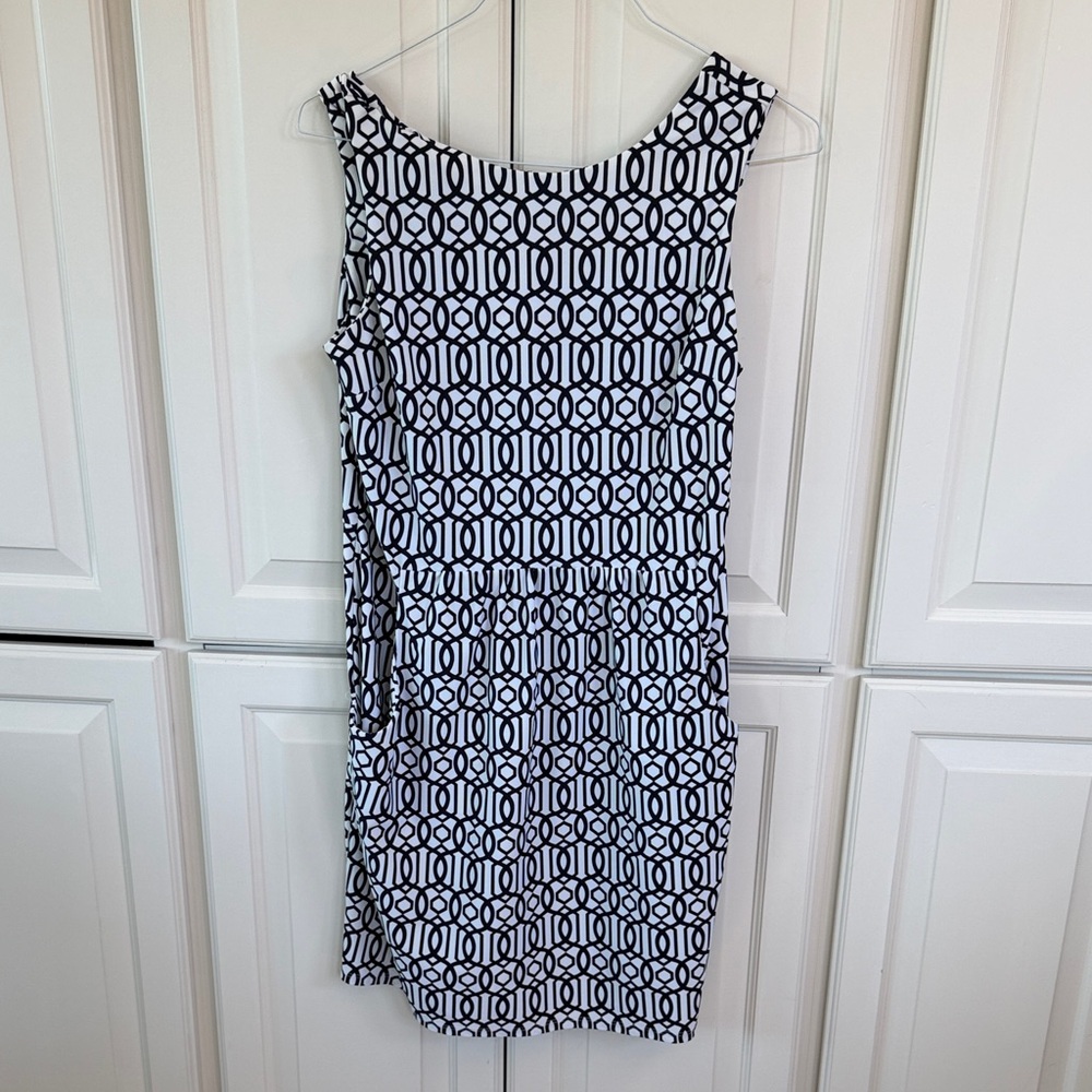 Jude Connally Black and White Patterned Mini Dress
